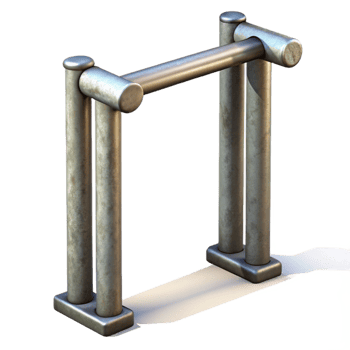 serene minimalist Pull Up Bar Metal Mounted Transparent Cutout professional png