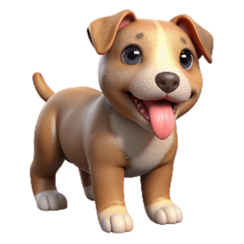 wonderful creative Puppy with Tongue Out Isolated Element Transparent Background detailed png