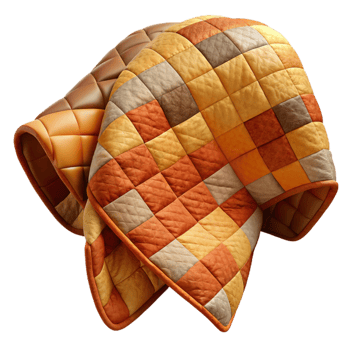 extraordinary artistic Quilted Patchwork Blanket Warm Colors Transparent professional png