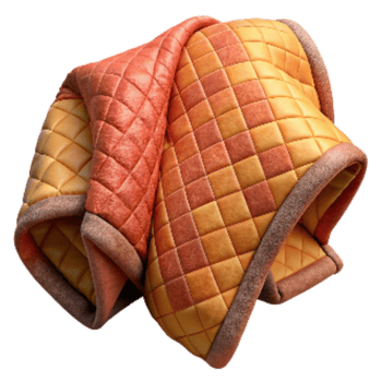 magnificent artistic Quilted Throw Blanket with Warm Colors Cutout high quality png