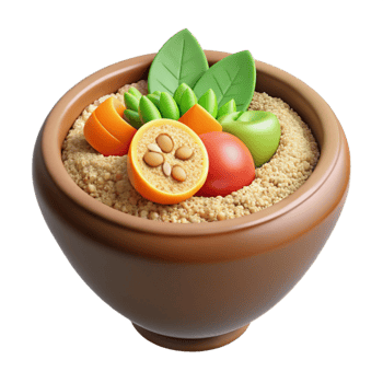 vibrant rustic Quinoa Bowl with Vegetables Cutout high resolution png