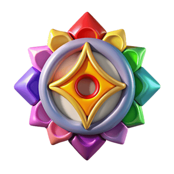 stunning creative Rainbow Colored Chakra Symbols Cutout Element high quality png