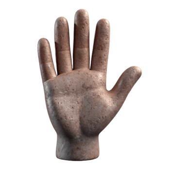 elegant traditional Raised Hand Silhouette Isolated Cutout professional png