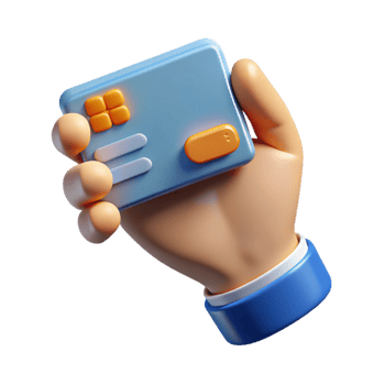 beautiful artistic Realistic Hand Holding Credit Card for Online Shopping Transparent authentic png