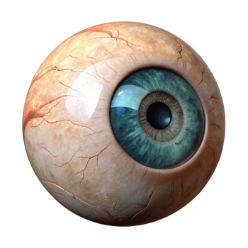 stunning contemporary Realistic Human Eye Front View Transparent Background high resolution png