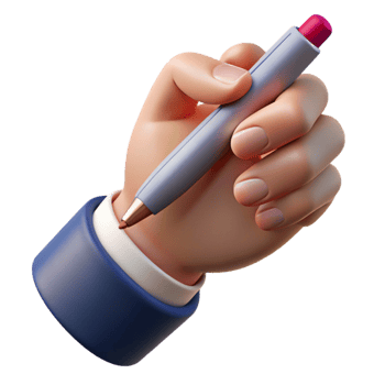 stunning contemporary Realistic Human Hand Holding Pen Isolated png