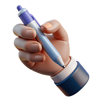 impressive artistic Realistic Human Hand Holding Pen Isolated high resolution png