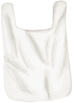 White plastic bag png