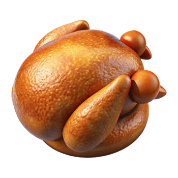 elegant creative Realistic Roasted Turkey Cutout high quality png
