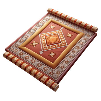 vibrant abstract Realistic Turkish Rug Traditional Pattern Isolated premium png