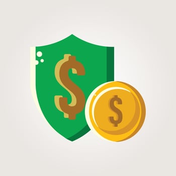 Financial Security Shield icons illustration design vector