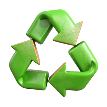beautiful creative Recycle Symbol d Green Arrows Isolated Cutout high quality png
