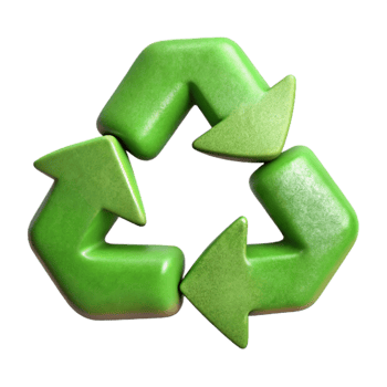 beautiful traditional Recycle Symbol d Green Arrows Isolated Cutout png