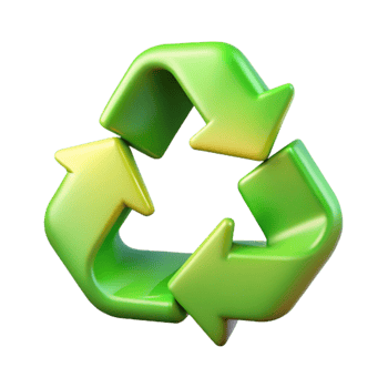 extraordinary abstract Recycle Symbol Green Gradient Transparent Background authentic png
