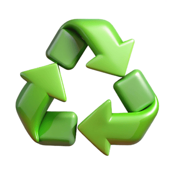 dramatic artistic Recycling Symbol Arrows Green Isolated high resolution png