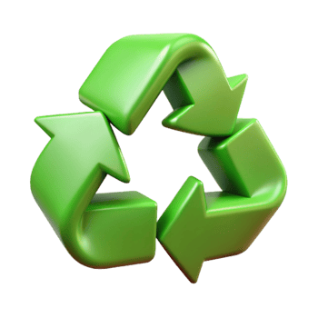 impressive artistic Recycling Symbol Arrows Green Isolated genuine png