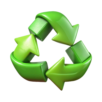 beautiful classic Recycling Symbol Arrows Green Isolated original png