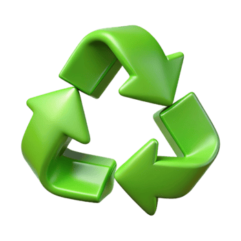 magnificent modern Recycling Symbol with Arrows Green Transparent Background genuine png