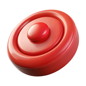 serene creative Red Button Top Down View Cutout genuine png