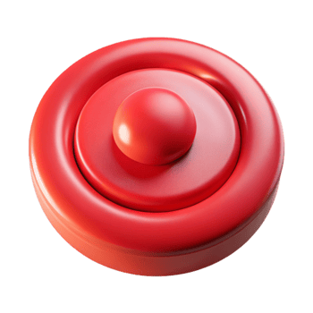 stunning traditional Red Button Top Down View Cutout premium png