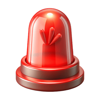 stunning minimalist Red Emergency Siren Warning Signal Transparent high quality png