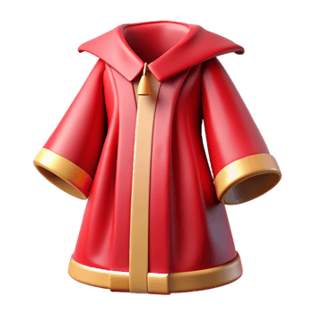 stunning modern Red Graduation Gown Front View Cutout Element detailed png