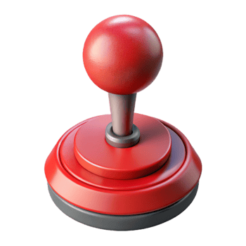 extraordinary modern Red Joystick Cutout Isolated on Transparent Background png