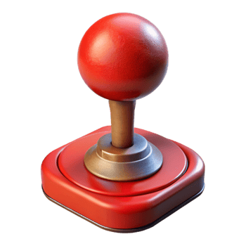 magnificent contemporary Red Joystick Cutout Isolated on Transparent Background original png