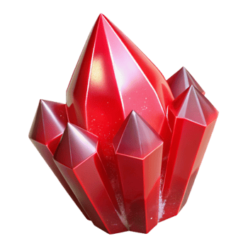 vibrant abstract Red Magic Crystal Transparent Background genuine png