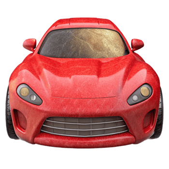 stunning vintage Red Sports Car Front View Isolated png
