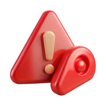 vibrant classic Red Warning Sign with Exclamation Mark Transparent Background exclusive png