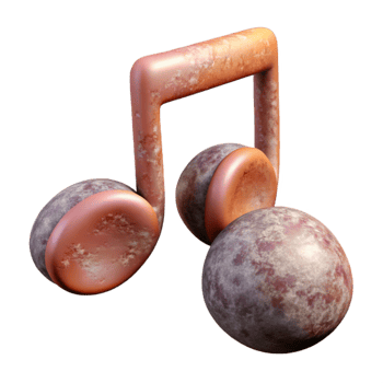 wonderful vintage Relaxing Music Notes Cutout with Gentle Curves exclusive png