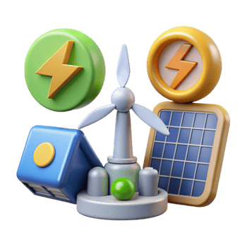 serene creative Renewable Energy Symbols Set Isolated professional png