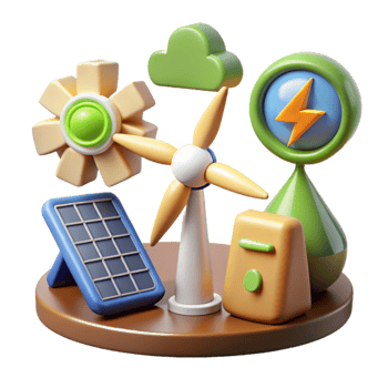 magnificent vintage Renewable Energy Symbols Set Isolated high resolution png