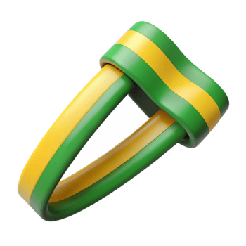 magnificent modern Resistance Band Yellow and Green Transparent Background authentic png