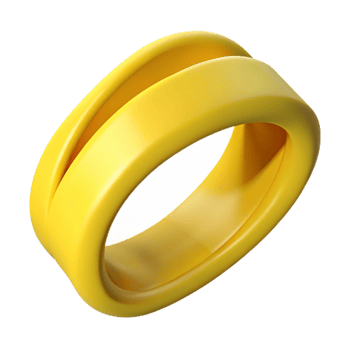 beautiful contemporary Resistance Band Yellow Stretched Isolated Element premium png