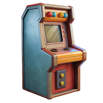 magnificent contemporary Retro Arcade Cabinet Side View Cutout exclusive png