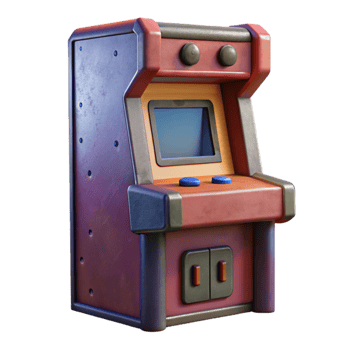 elegant classic Retro Arcade Cabinet Side View Cutout exclusive png