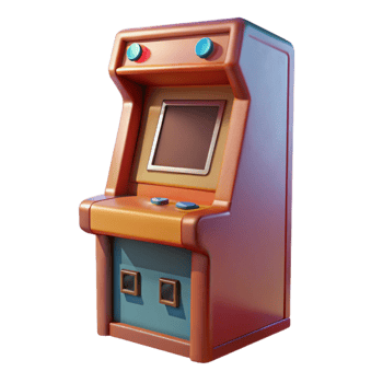 stunning classic Retro Arcade Cabinet Side View Cutout original png
