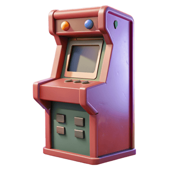 extraordinary vintage Retro Arcade Cabinet Side View Cutout genuine png