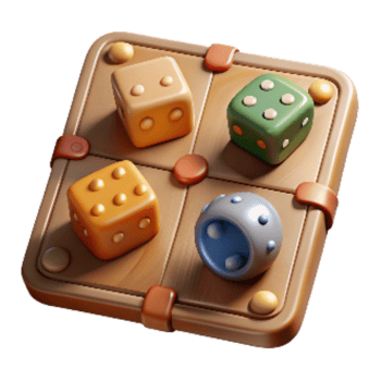 serene traditional Retro Board Game with Dice and Pieces Transparent Cutout premium png