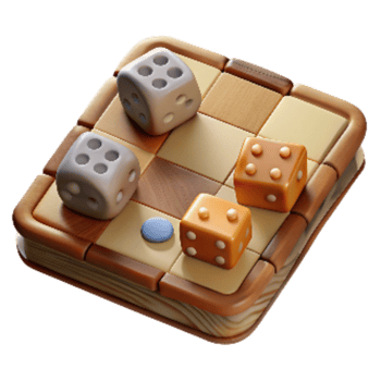dramatic abstract Retro Board Game with Dice and Pieces Transparent Cutout detailed png
