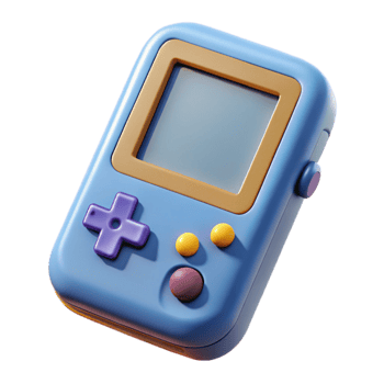 serene classic Retro Handheld Game Console Top View Cutout high quality png