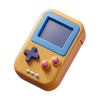 impressive rustic Retro Handheld Game Console Top View Cutout high quality png