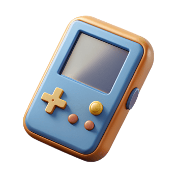 dramatic classic Retro Handheld Game Console Top View Cutout genuine png
