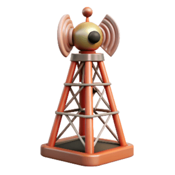 stunning artistic Retro Radio Tower with Antenna Transparent Cutout detailed png