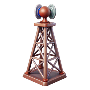extraordinary contemporary Retro Radio Tower with Antenna Transparent Cutout high resolution png