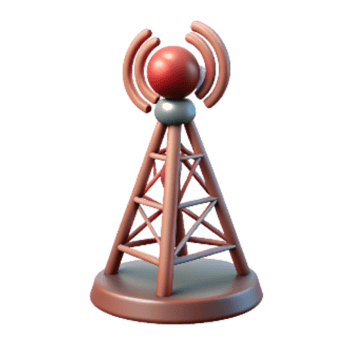 vibrant classic Retro Radio Tower with Antenna Transparent Cutout png
