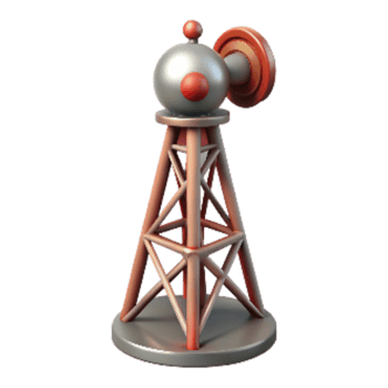 beautiful classic Retro Radio Tower with Antenna Transparent Cutout high quality png