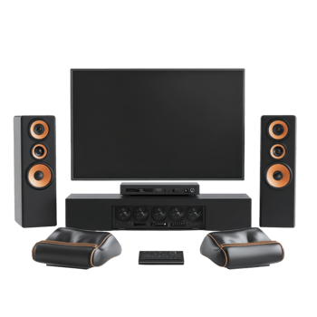 Home Theater Setup Movie Night on transparent background. png
